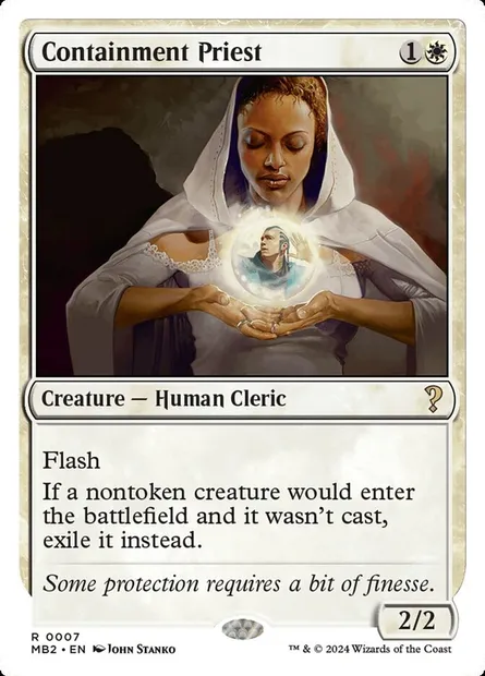 Containment Priest, Magic card MB2 7 — Mystery Booster 2 set