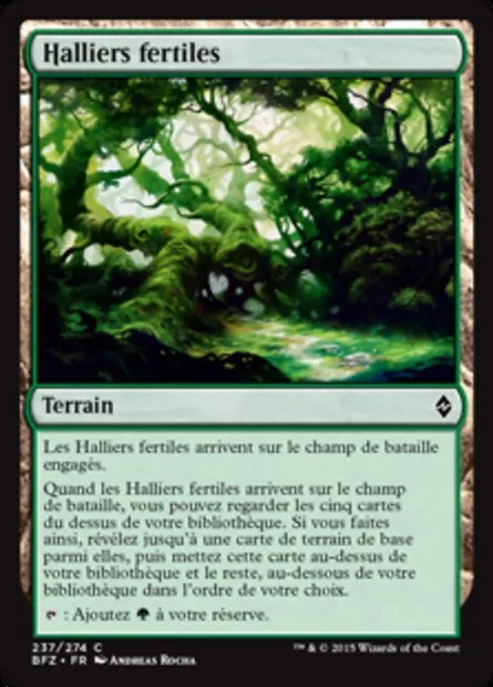 Halliers fertiles, carte Magic BFZ 237 — extension La bataille de Zendikar