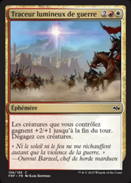 Traceur lumineux de guerre, carte Magic FRF 158 — extension Destin reforgé