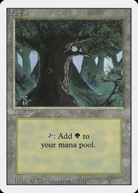 Forest, Magic card 3ED 306 — Revised Edition set