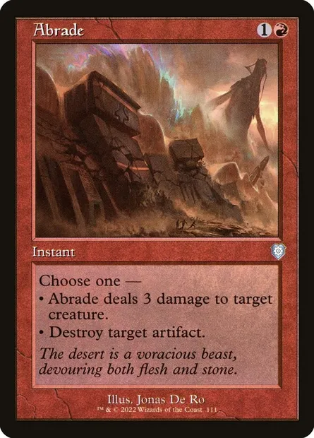 Abrade, Magic card BRC 111 — The Brothers' War Commander set