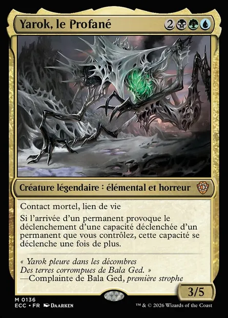 Yarok, le Profané, carte Magic ECC 136 — extension Lorwyn Eclipsed Commander