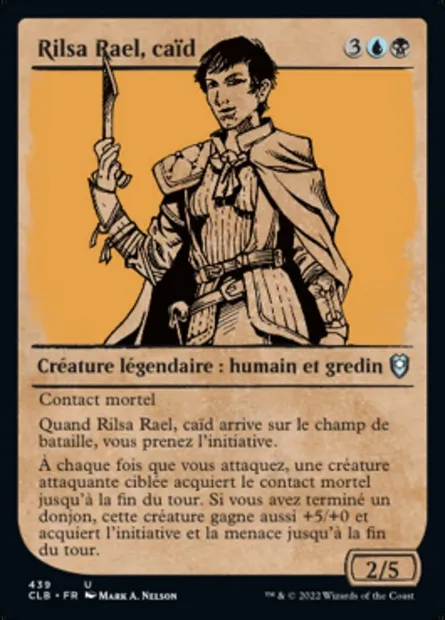 Rilsa Rael, caïd, carte Magic CLB 439 — extension Commander Légendes : la bataille de la Porte de Baldur
