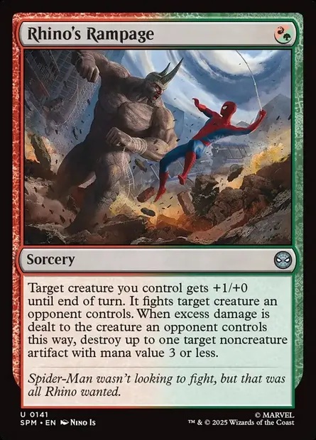 Rhino's Rampage, Magic card SPM 141 — Marvel's Spider-Man set