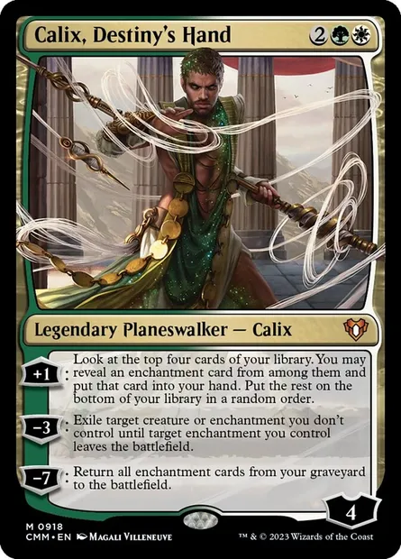 Calix, Destiny's Hand, Magic card CMM 918 — Commander Masters set