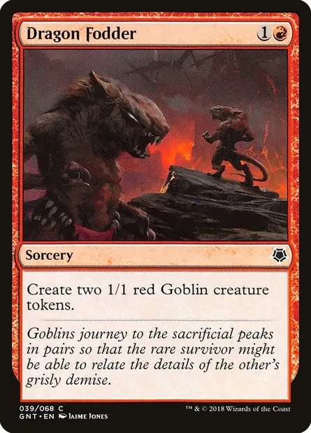Dragon Fodder, Magic card GNT 39 — Game Night set