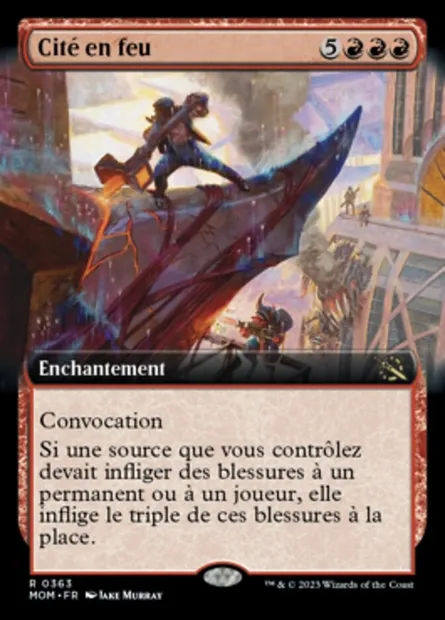 Cité en feu, carte Magic MOM 363 — extension L'invasion des machines