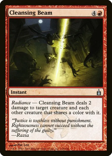 Cleansing Beam, Magic card RAV 118 — Ravnica: City of Guilds set
