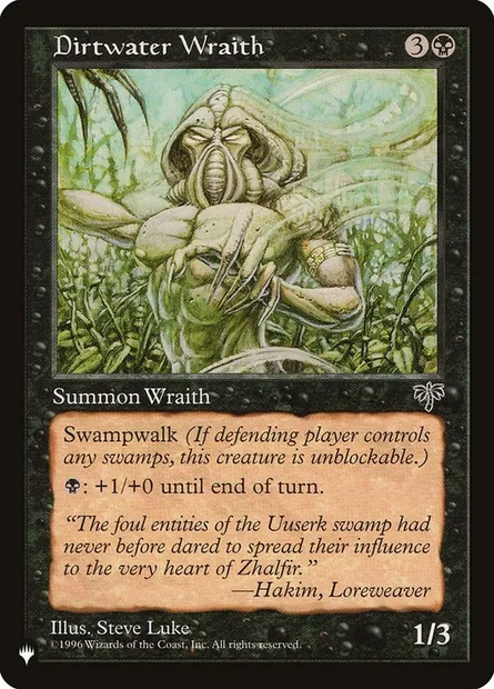 Dirtwater Wraith, Magic card PLST MIR-117 — The List set
