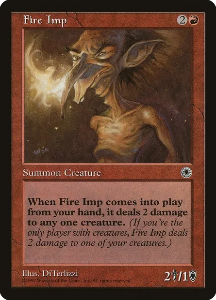 Fire Imp, Magic card POR 126 — Portal set
