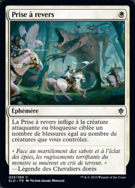 Prise à revers, carte Magic ELD 23 — extension Throne of Eldraine