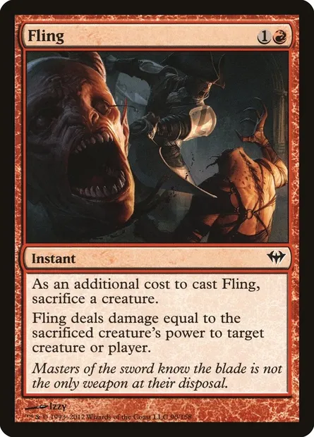 Fling, Magic card DKA 90 — Dark Ascension set