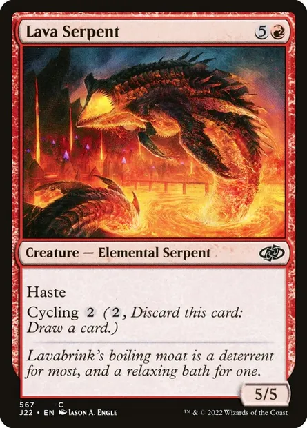 Lava Serpent, Magic card J22 567 — Jumpstart 2022 set