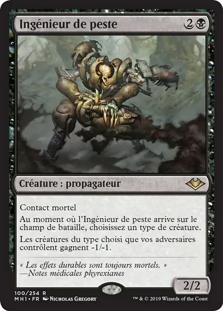 Ingénieur de peste, carte Magic MH1 100 — extension Horizons du Modern