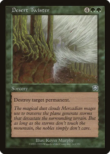 Desert Twister, Magic card MMQ 243 — Mercadian Masques set