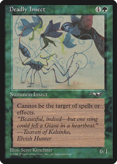 Deadly Insect, Magic card ALL 86a — Alliances set