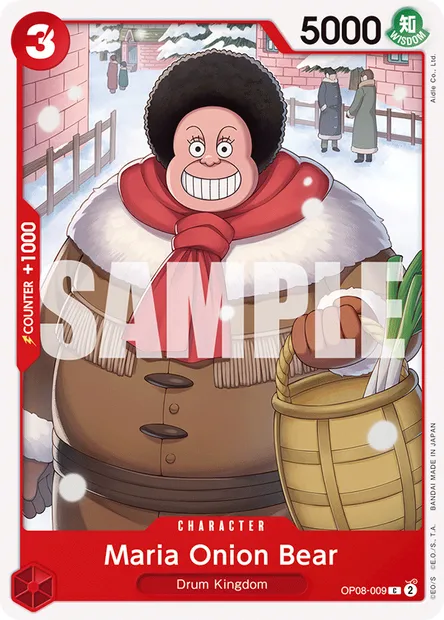 Maria Onion Bear, carte One Piece OP08-009 — extension TWO LEGENDS
