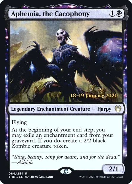 Aphemia, the Cacophony, Magic card PTHB 84s — Theros Beyond Death Promos set