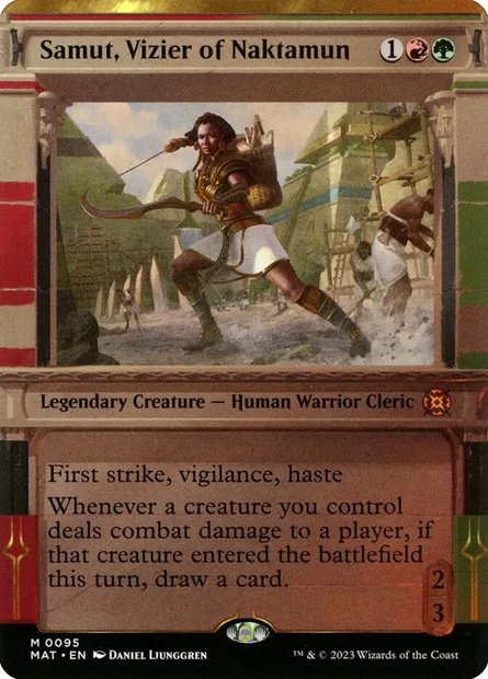 Samut, Vizier of Naktamun, Magic card MAT 95 — March of the Machine: The Aftermath set