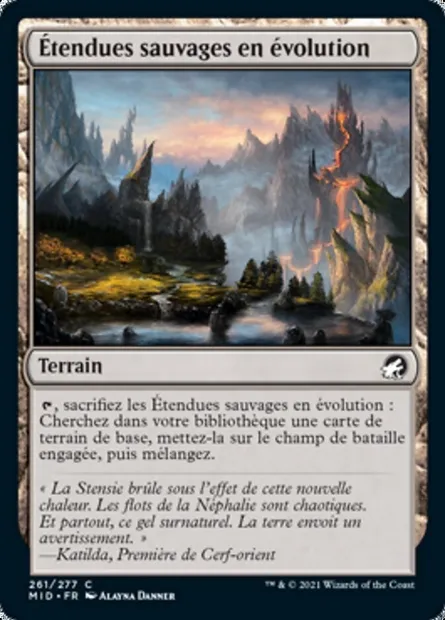 Étendues sauvages en évolution, carte Magic MID 261 — extension Innistrad : chasse de minuit