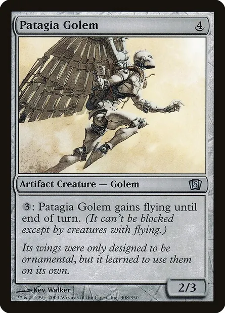Golem à patagia, carte Magic 8ED 308★ — extension Huitième Edition