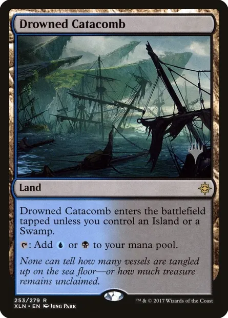 Drowned Catacomb, Magic card PXLN 253p — Ixalan Promos set