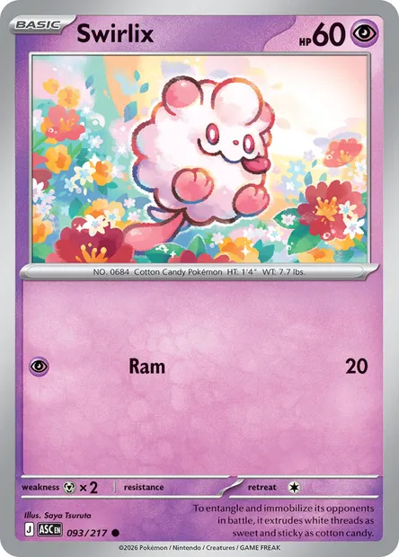Swirlix, Pokémon card ASC 093 — Ascended Heroes set