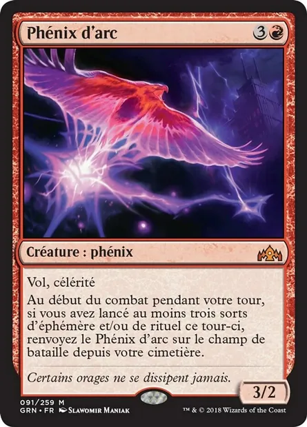 Phénix d'arc, carte Magic GRN 91 — extension Les Guildes de Ravnica