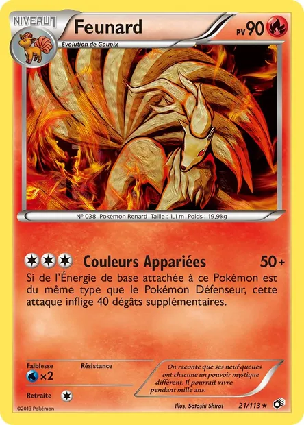 Feunard, carte Pokémon LTR 21 — extension Legendary Treasures