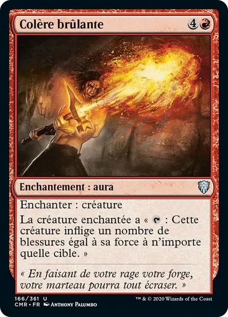 Colère brûlante, carte Magic CMR 166 — extension Commander Legends