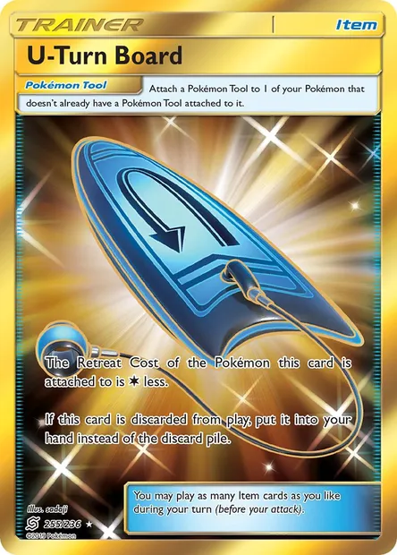 U-Turn Board, Pokémon card UNM 255 — Unified Minds set