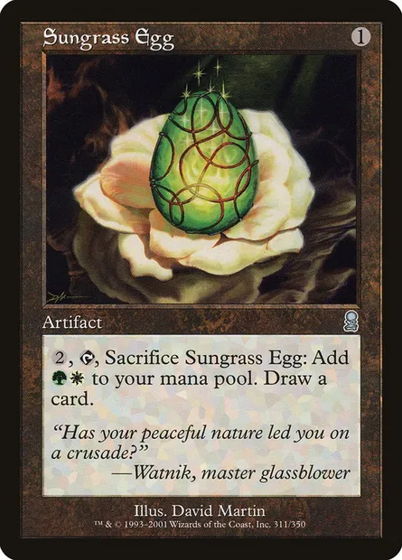 Sungrass Egg, Magic card ODY 311 — Odyssey set