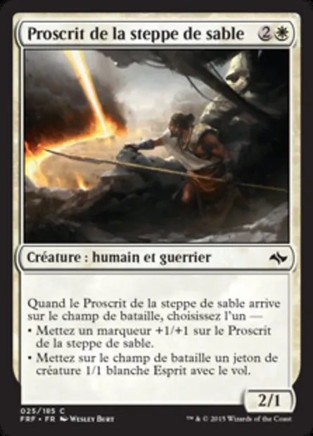Proscrit de la steppe de sable, carte Magic FRF 25 — extension Destin reforgé