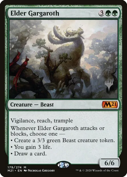 Ancêtre gargaroth, carte Magic PM21 179p — extension Core Set 2021 Promos