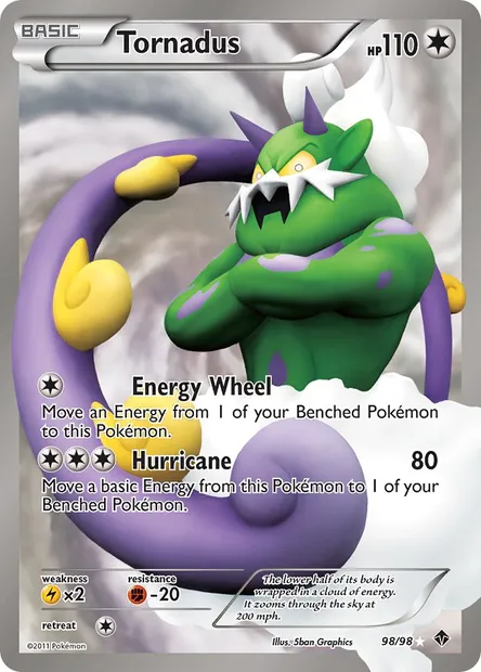 Tornadus, Pokémon card EPO 98 — Emerging Powers set