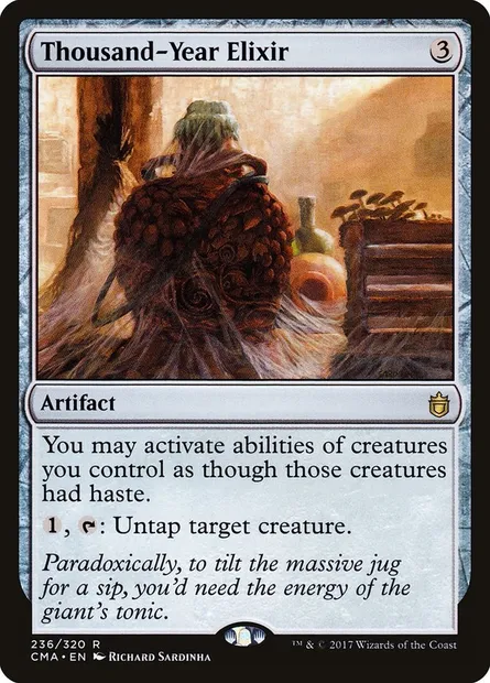 Élixir de mille ans, carte Magic CMA 236 — extension Commander Anthology