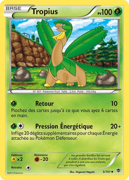 Tropius, carte Pokémon PLB 5 — extension Explosion Plasma