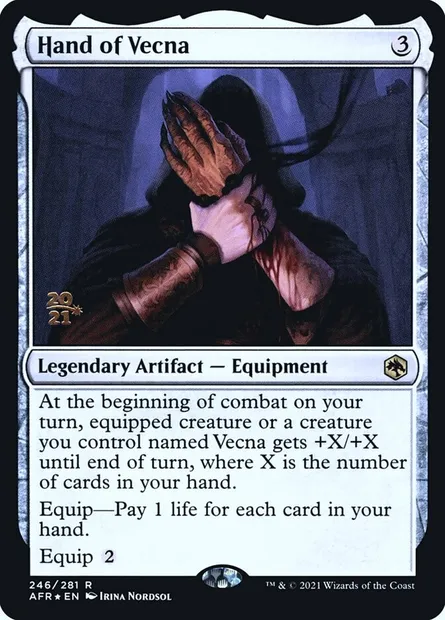 Main de Vecna, carte Magic PAFR 246s — extension Adventures in the Forgotten Realms Promos