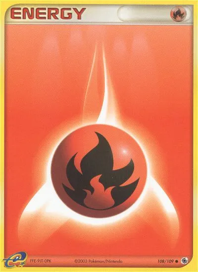 Fire Energy, Pokémon card RS 108 — Ruby & Sapphire set