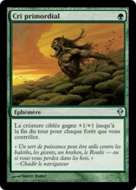 Cri primordial, carte Magic ZEN 176 — extension Zendikar