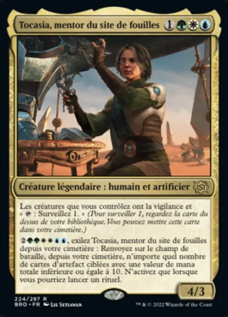 Tocasia, mentor du site de fouilles, carte Magic BRO 224 — extension La Guerre Fratricide