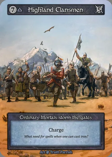 Highland Clansmen, carte Sorcery BET 081 — extension Beta