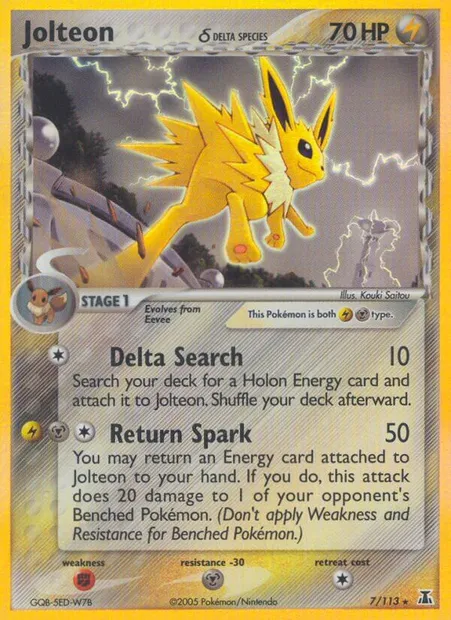 Jolteon δ, Pokémon card DS 7 — Delta Species set