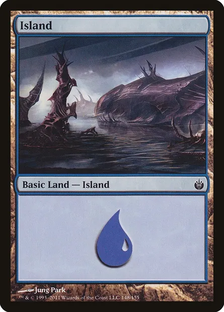 Island, Magic card MBS 148 — Mirrodin Besieged set