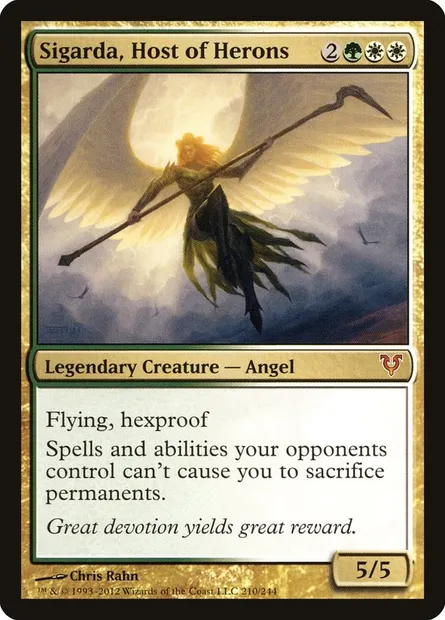 Sigarda, Host of Herons, Magic card AVR 210 — Avacyn Restored set