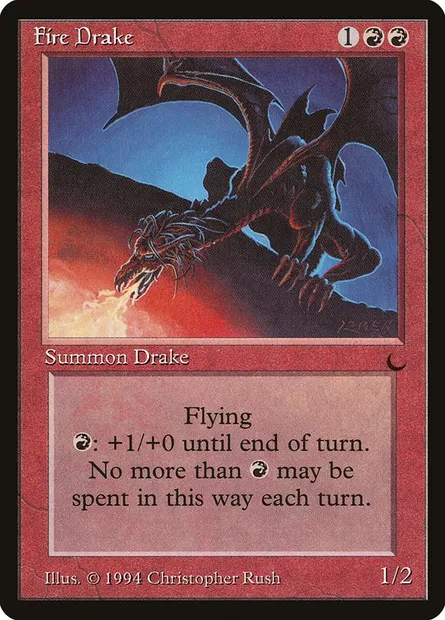 Fire Drake, Magic card DRK 62 — The Dark set