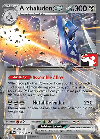 Archaludon ex, Pokémon card PPS 130-6 — Play! Pokémon Prize Pack Series set