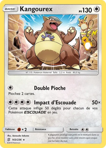 Kangourex, carte Pokémon UNM 163 — extension Harmonie des Esprits