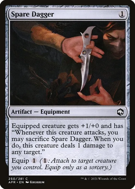 Spare Dagger, Magic card AFR 250 — Adventures in the Forgotten Realms set