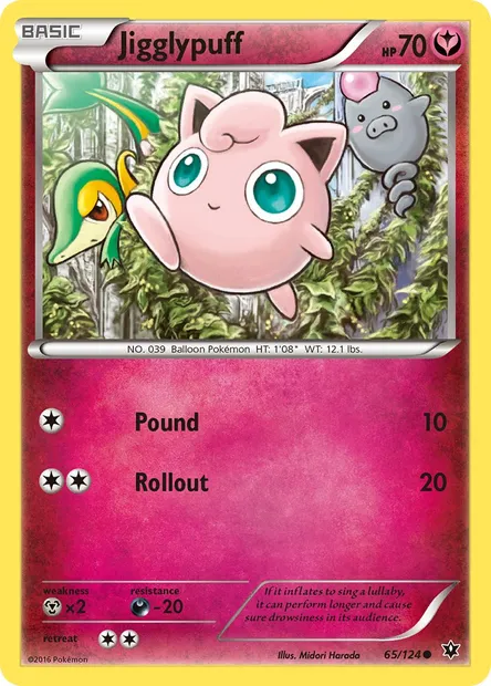 Jigglypuff, Pokémon card FCO 65 — Fates Collide set